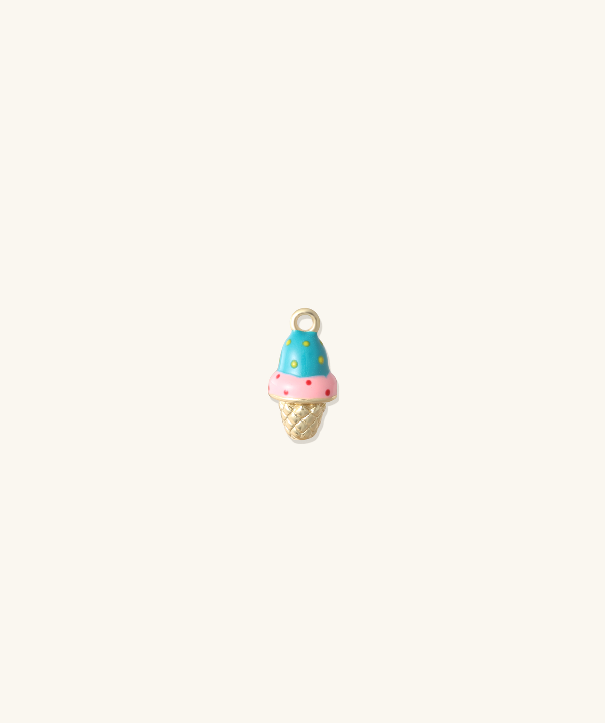 Ice cream Charm - Brass - Oumo Jewelry