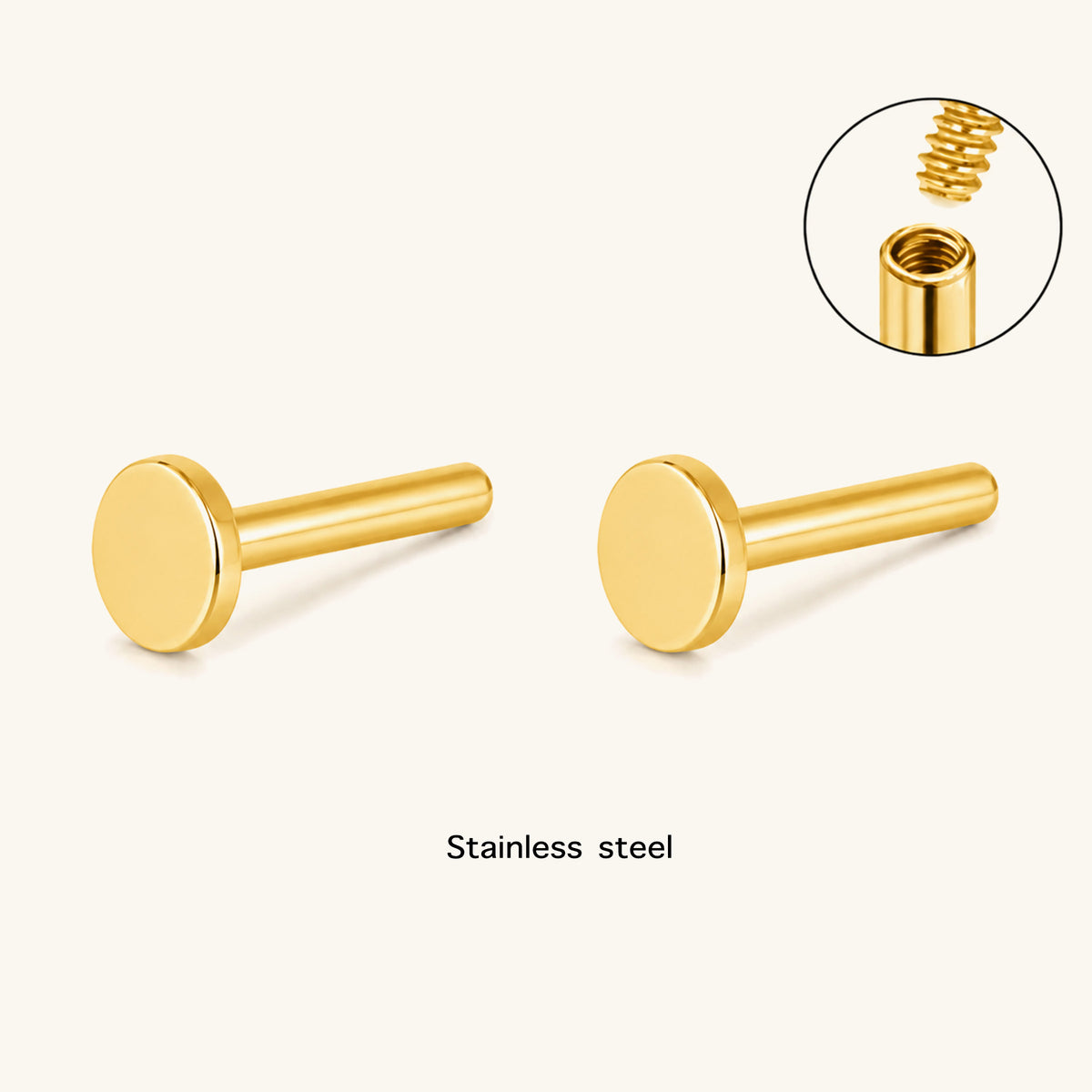 Internal Threaded Flat Back Post (Stainless Steel)