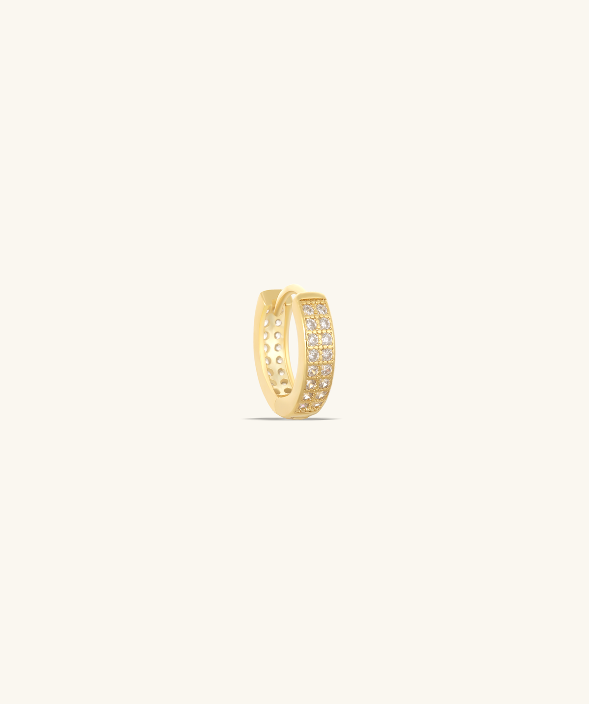 Basic Gems Hoop - Brass - Upper Lobe - Oumo Jewelry