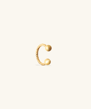 Twisted Glow Horseshoe Ring - Stainless Steel - Helix, Forward Helix, Upper Lobe - Oumo Jewelry