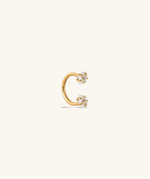 Stars Horseshoe Ring - Stainless Steel & Titanium - Upper Lobe, Helix, Forward Helix - Oumo Jewelry