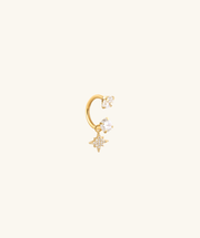 Starlet Drop Horseshoe Ring - Stainless Steel - Upper Lobe, Lip - Oumo Jewelry