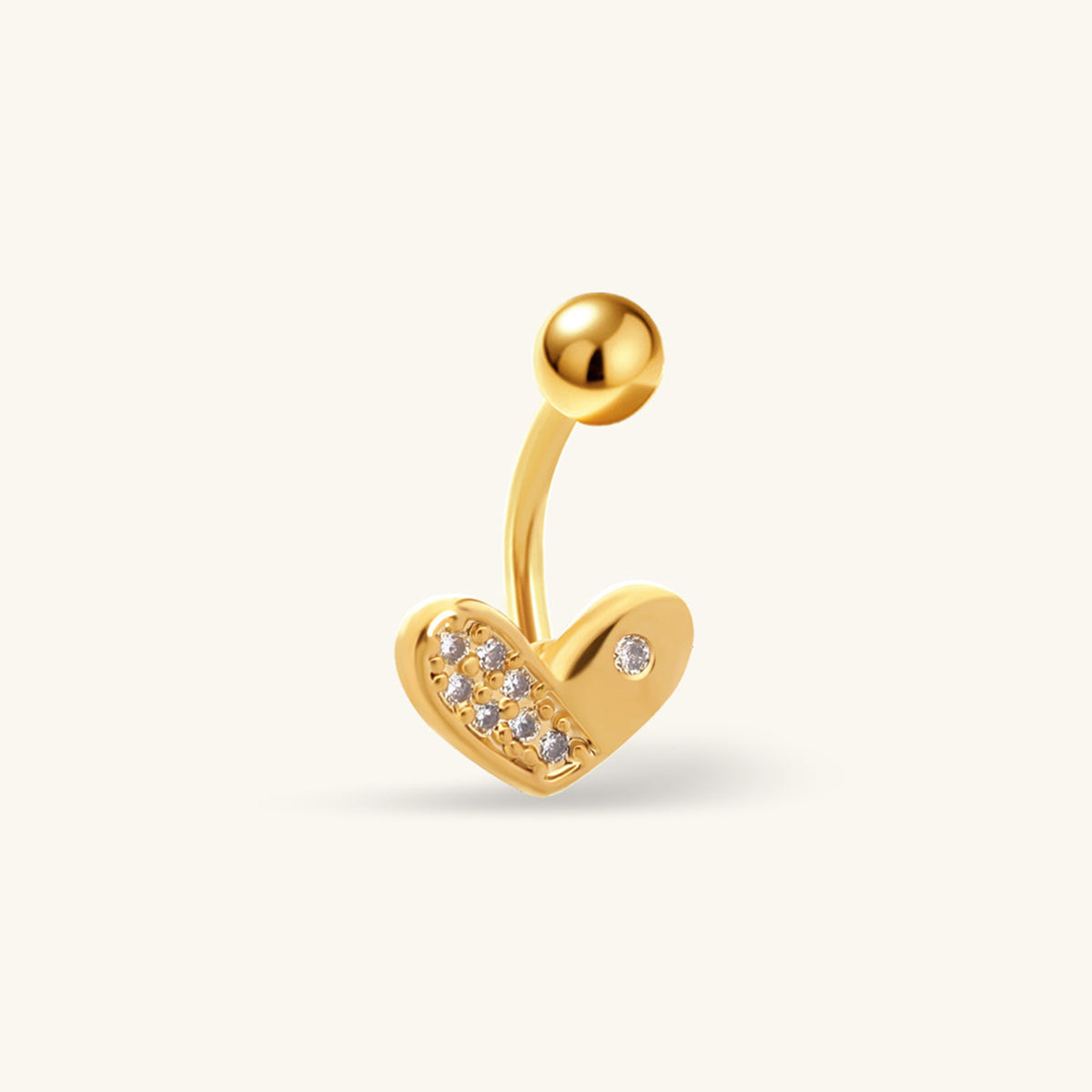 Mirel Heart Belly Ring - Stainless Steel - Navel - Oumo Jewelry