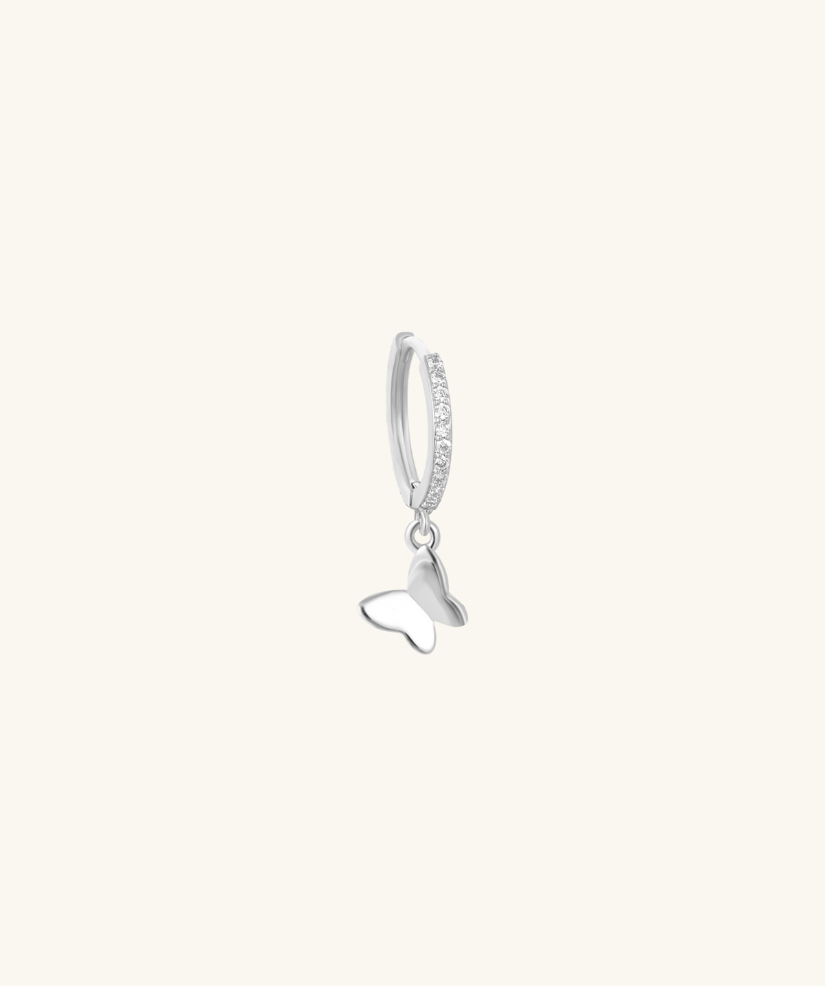 Sparkling Butterfly Drop - Brass - Upper Lobe, Helix - Oumo Jewelry