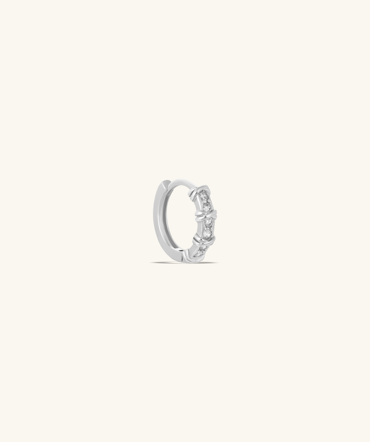 Charm Gems Hoop - Brass - Lobe - Oumo Jewelry