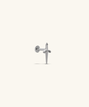 Titanium Sword Flatback Stud - Titanium - Helix, Upper Lobe, Conch - Oumo Jewelry