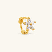Veren Flower Hoop - Brass - Upper Lobe, Helix - Oumo Jewelry