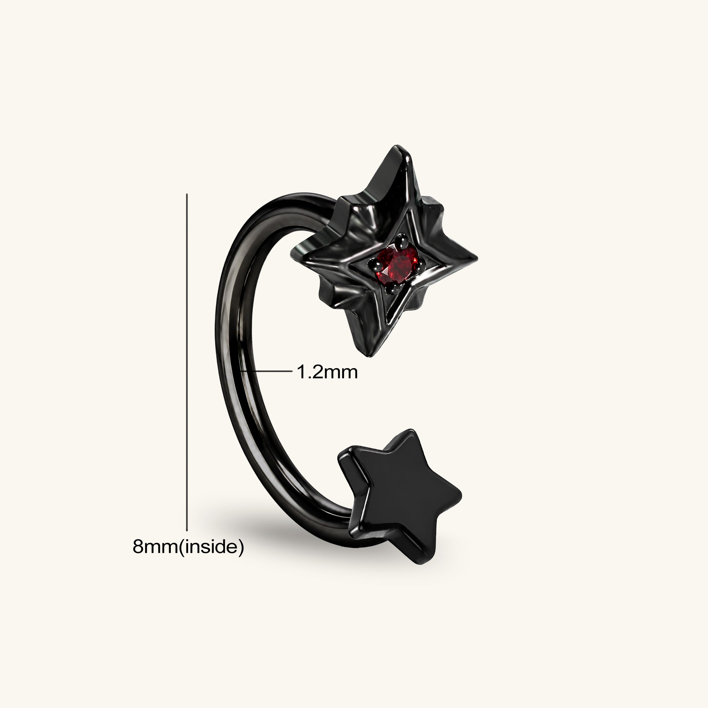 Titanium Alma Horseshoe Ring