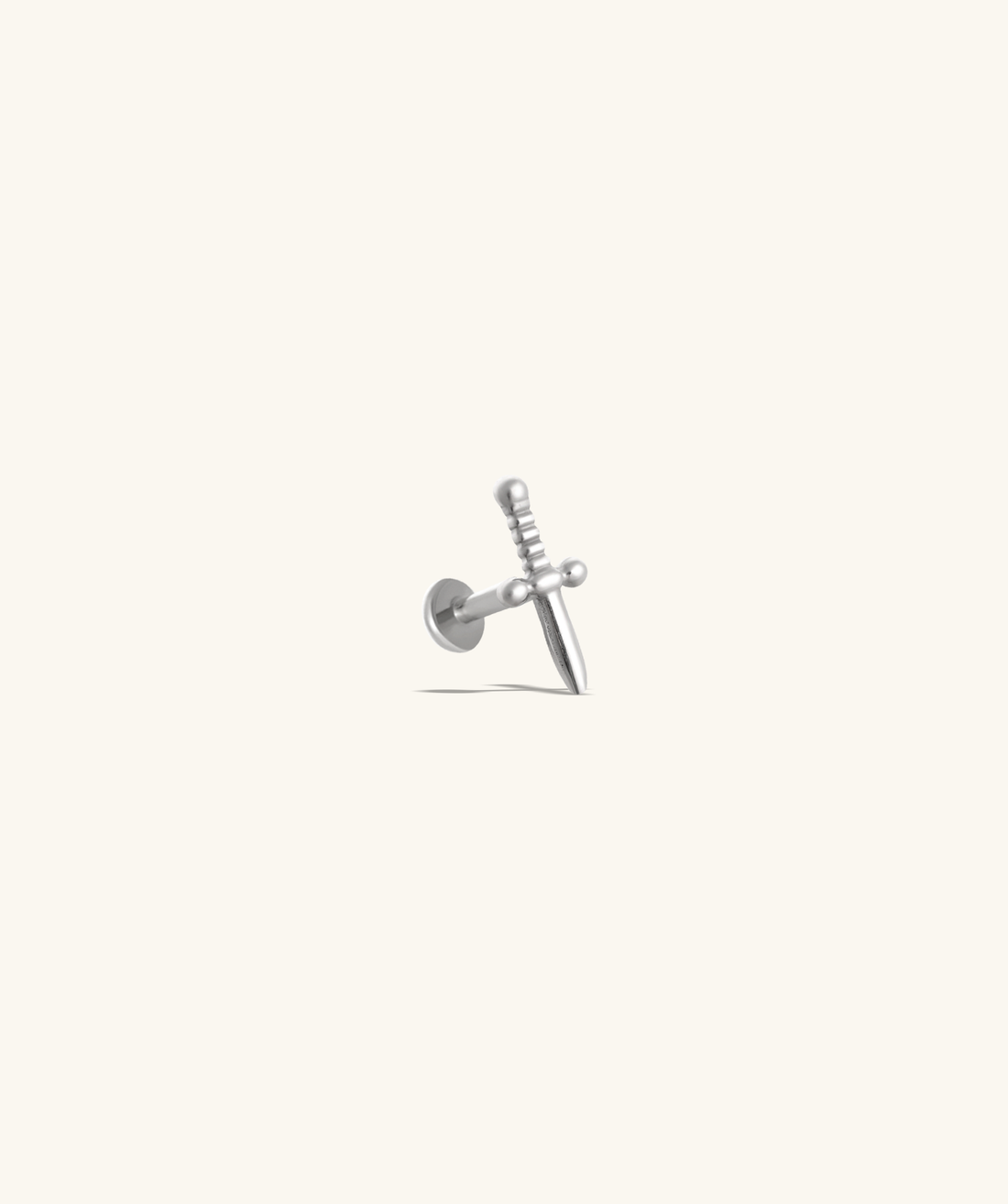 Titanium Sword Flatback Stud