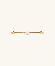 Titanium Siena Industrial Barbell - Titanium - Industrial - Oumo Jewelry