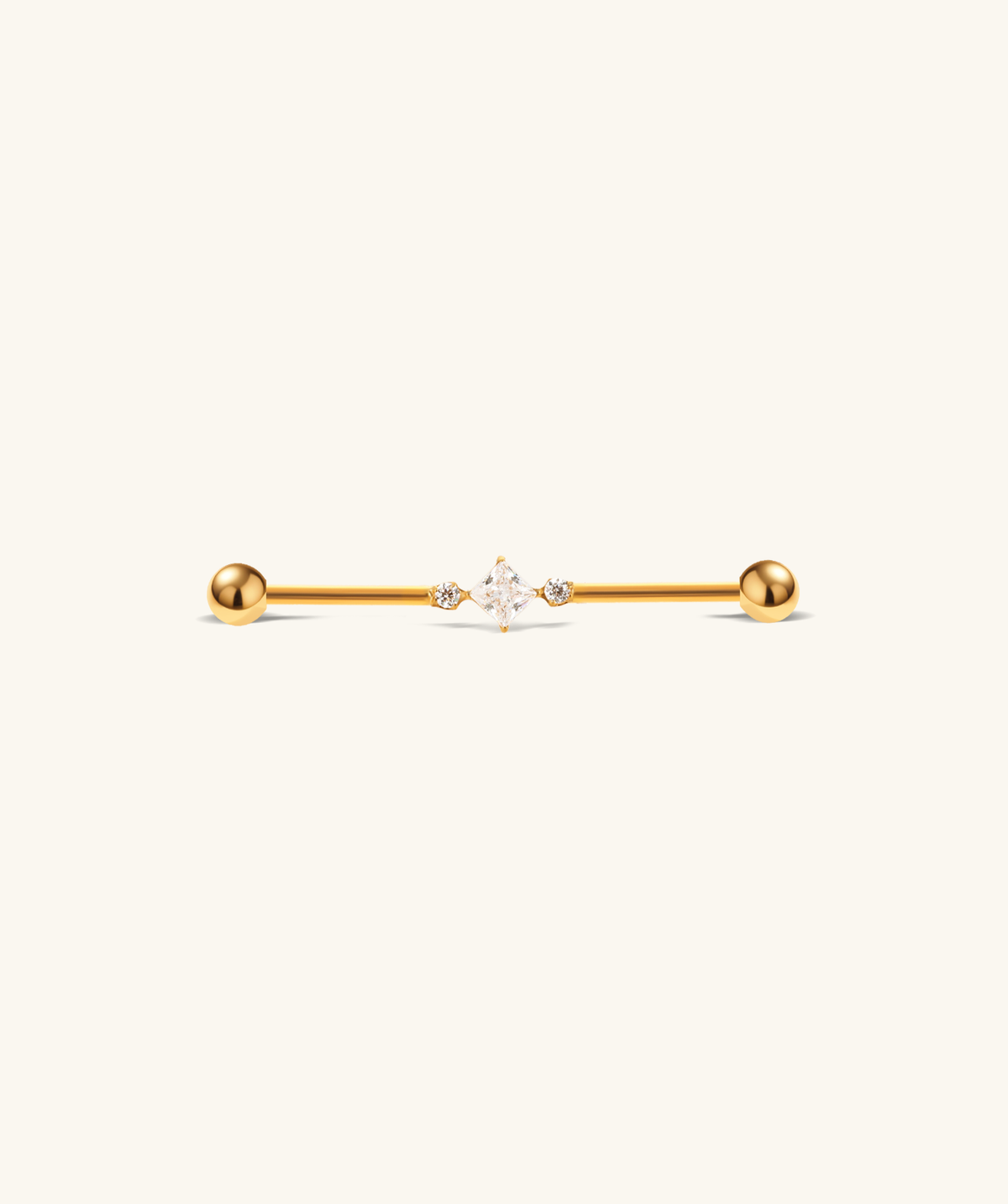 Titanium Siena Industrial Barbell - Titanium - Industrial - Oumo Jewelry