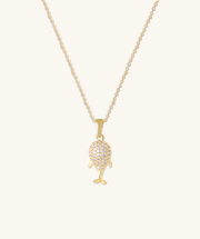 Fin & Glow Necklace - Brass - Oumo Jewelry