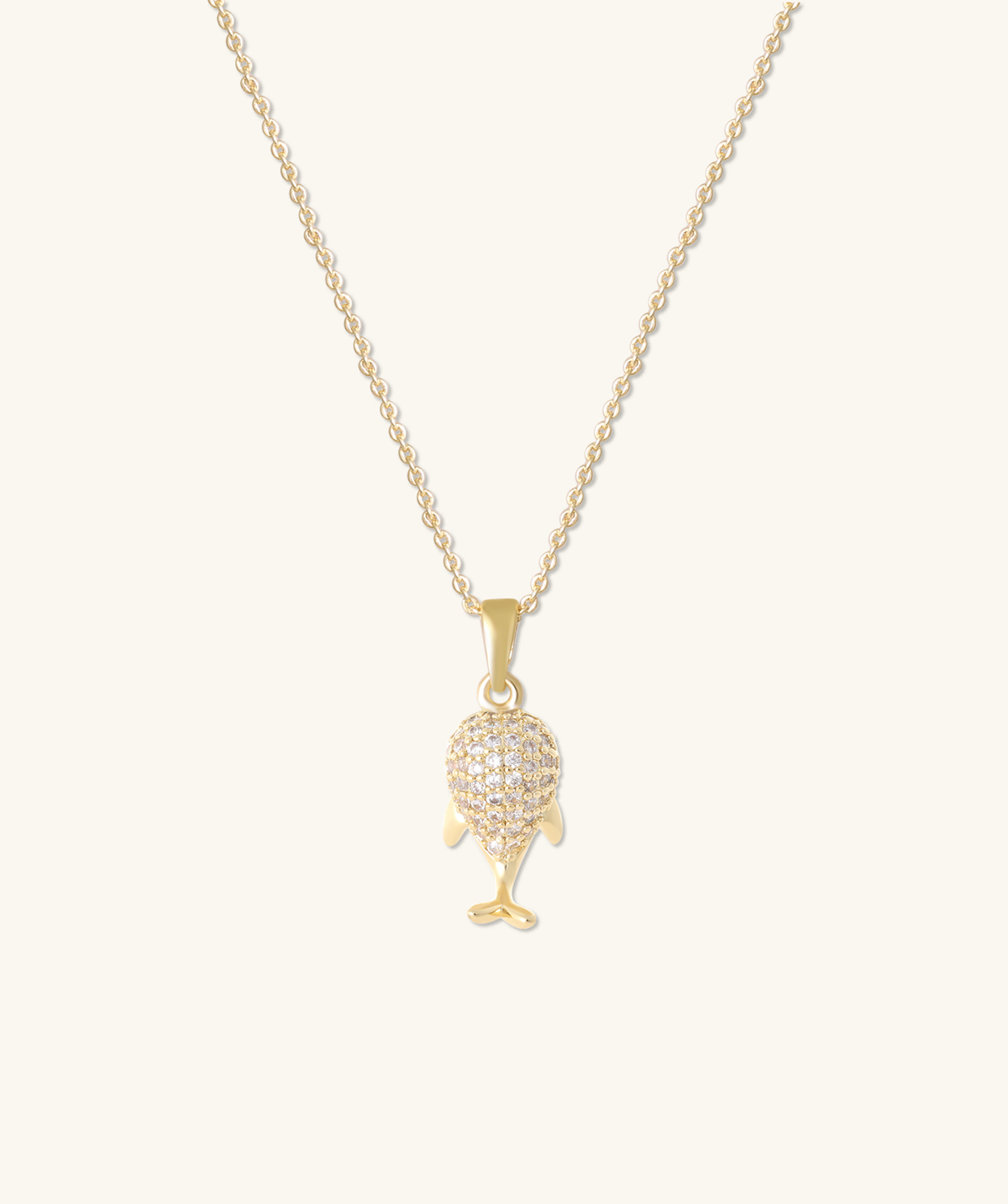 Fin & Glow Necklace - Brass - Oumo Jewelry