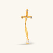Nalia Cross Belly Ring - Oumo Jewelry