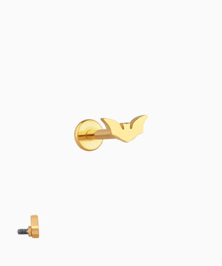 Minimalist Bat Flatback Stud - OumoJewelry