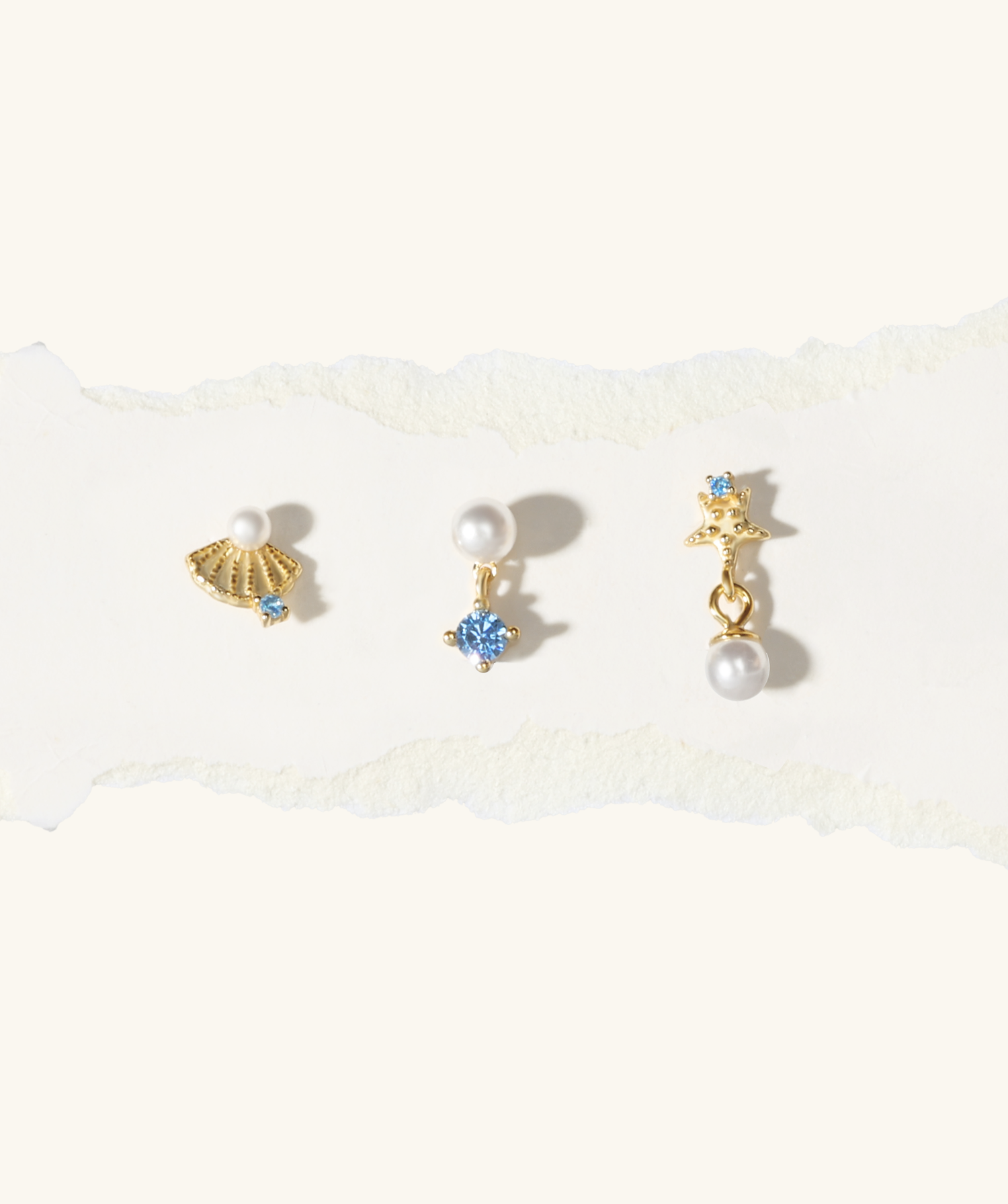 Dreamy Pearl Charm Earrings Set - OumoJewelry