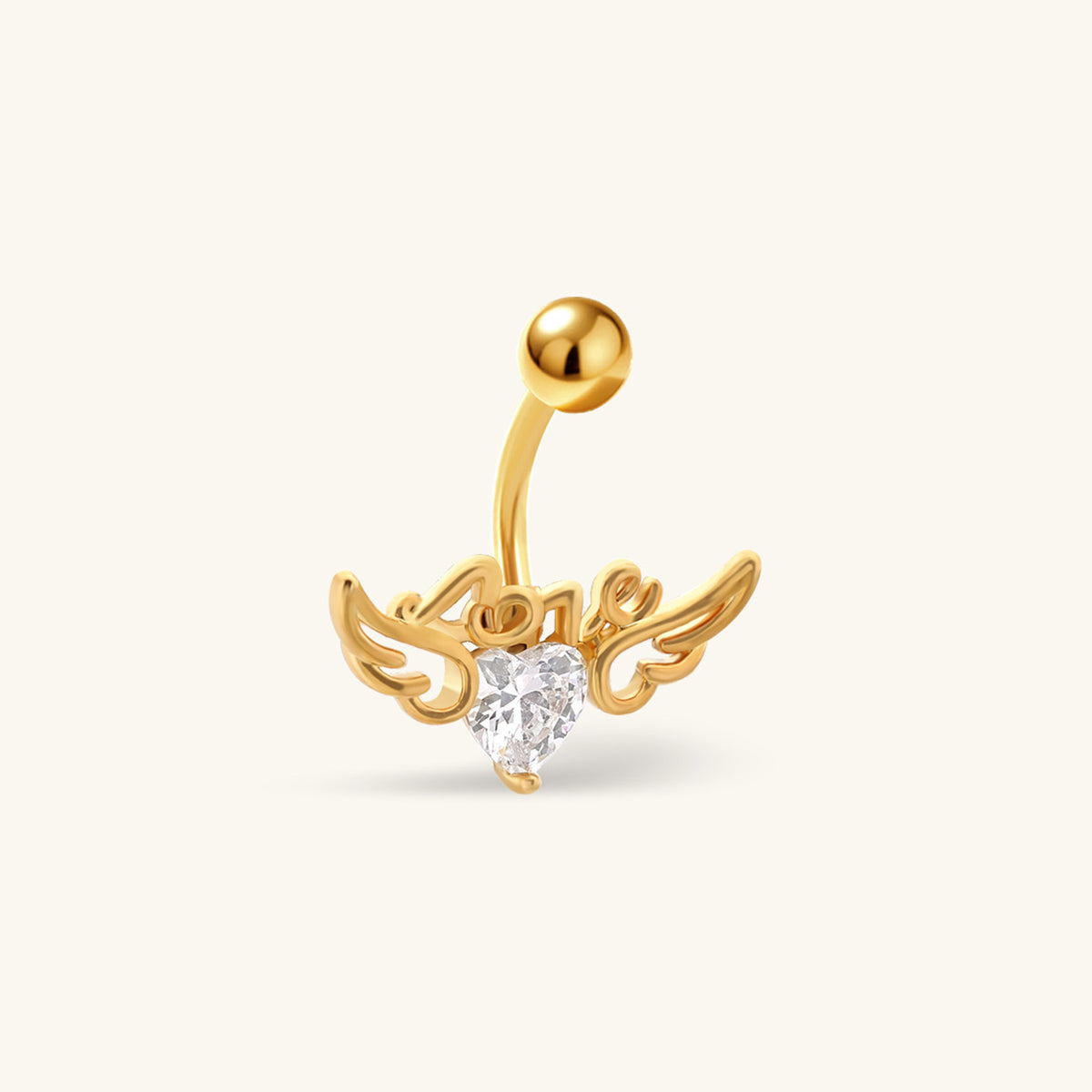 Jessa Heart Belly Ring - Stainless Steel - Navel - Oumo Jewelry
