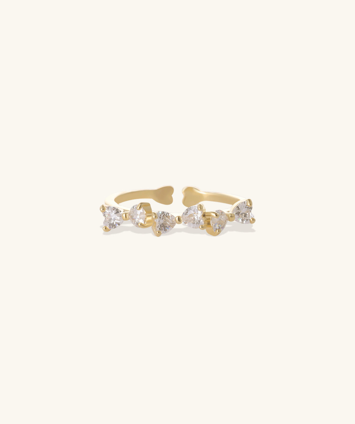 Sparkle Bow Ring - Brass - Oumo Jewelry