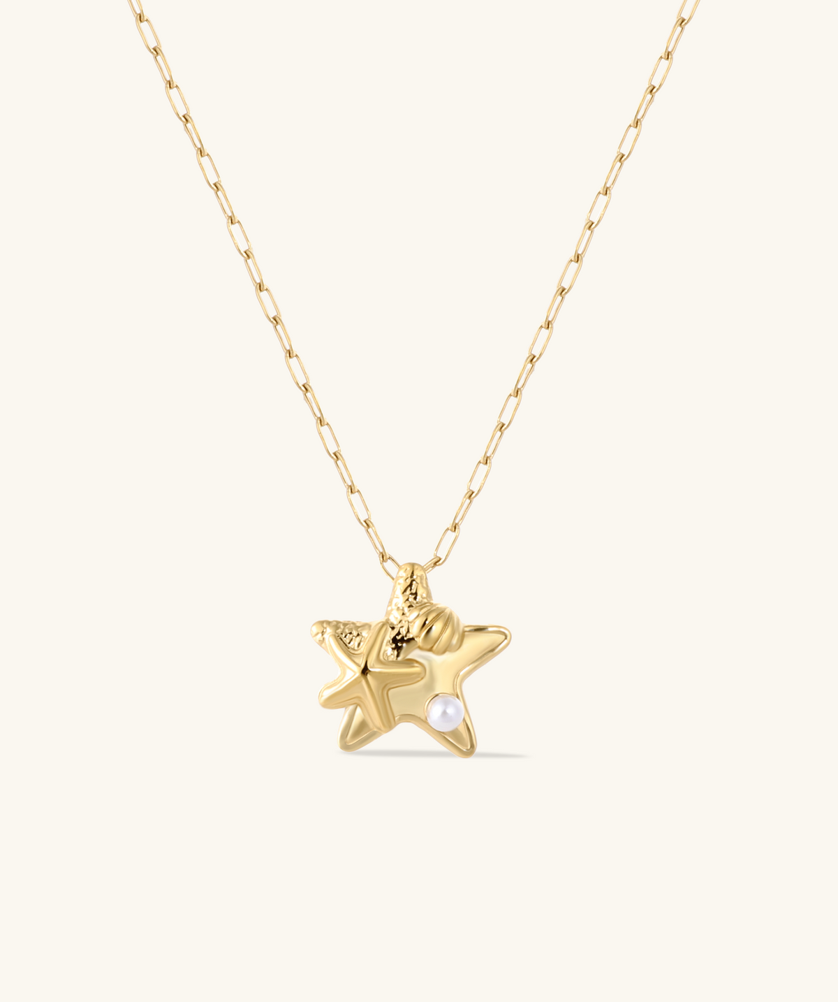 Starfish Pendant Necklace - Stainless Steel - Oumo Jewelry