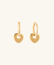 Puffed Heart Drops - Stainless Steel - Oumo Jewelry