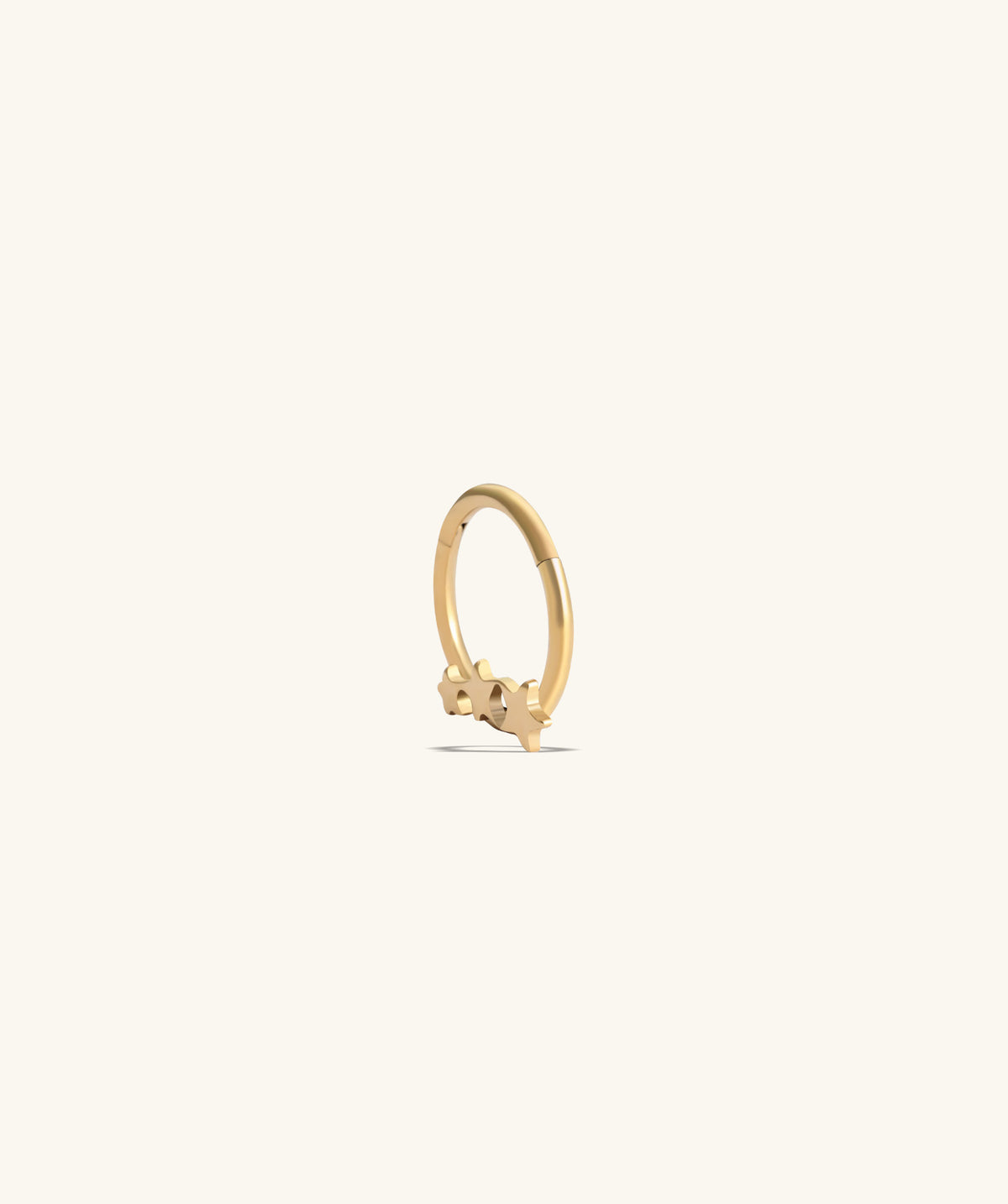 Titanium Trio Star Clicker Hoop - Titanium - Daith, Septum - Oumo Jewelry