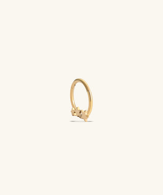 Titanium Trio Star Clicker Hoop - OumoJewelry