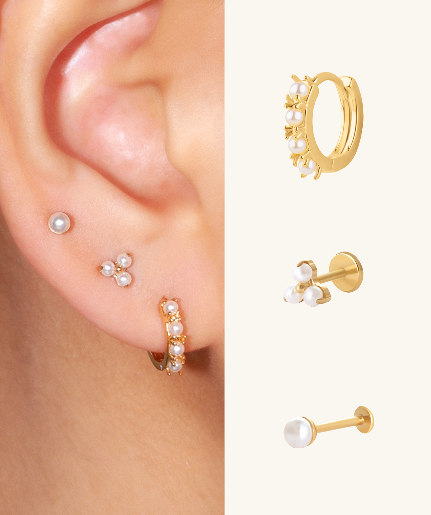 Pearl Earrings Set - OumoJewelry