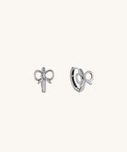 Cute Bow Hoop Earrings - Stainless Steel - Oumo Jewelry
