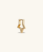 Star Helix Hoop - Brass - Lobe, Upper Lobe, Helix - Oumo Jewelry