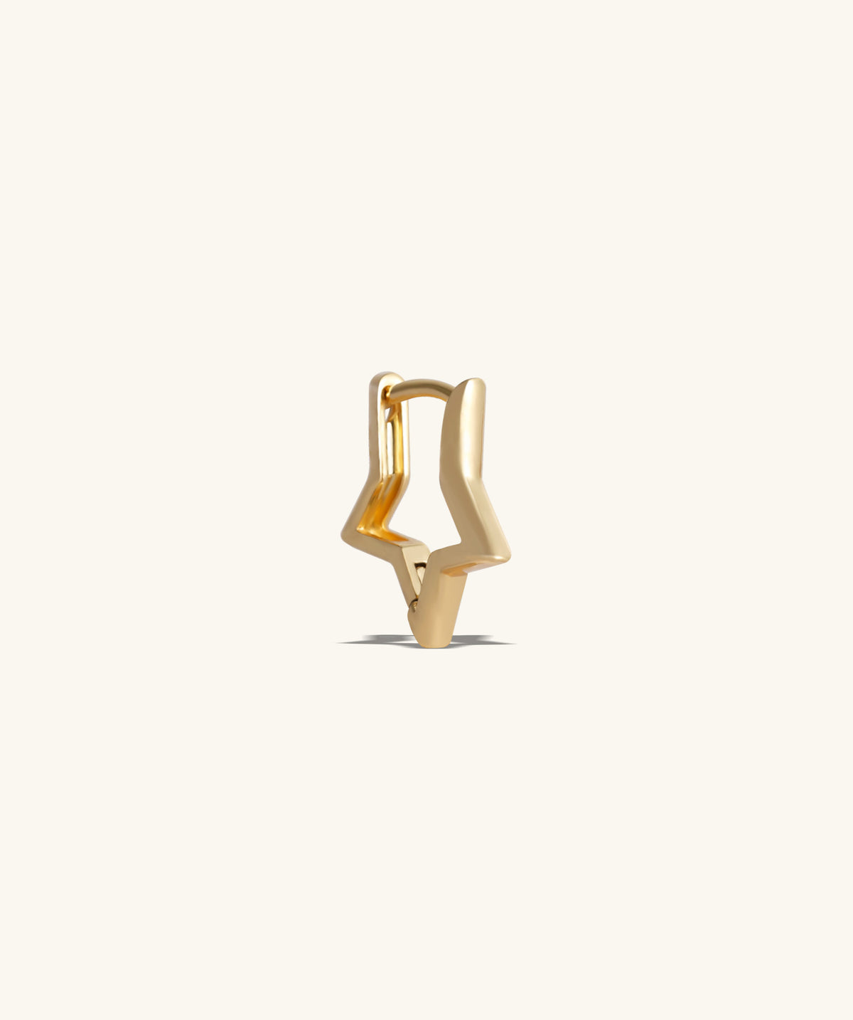 Star Helix Hoop - Brass - Lobe, Upper Lobe, Helix - Oumo Jewelry