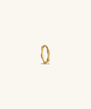 Bamboo Shape Clicker Hoop - Stainless Steel - Lobe, Upper Lobe, Helix - Oumo Jewelry
