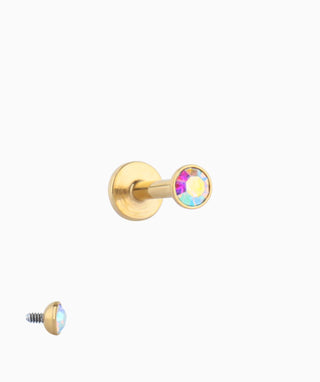 Colored Gem Basic Flatback Stud - OumoJewelry