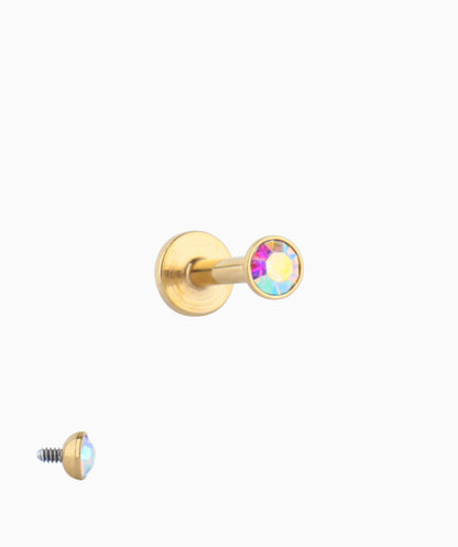 Colored Gem Basic Flatback Stud