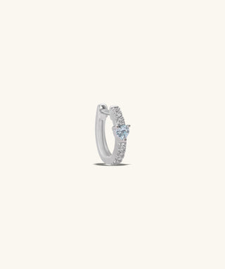 Sparkle Heart Hoop - OumoJewelry