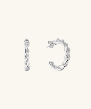 Twist Huggie Hoops