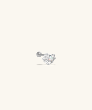 Beautiful Flower Love Stud - OumoJewelry