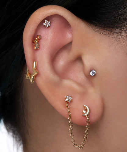 Star Helix Hoop
