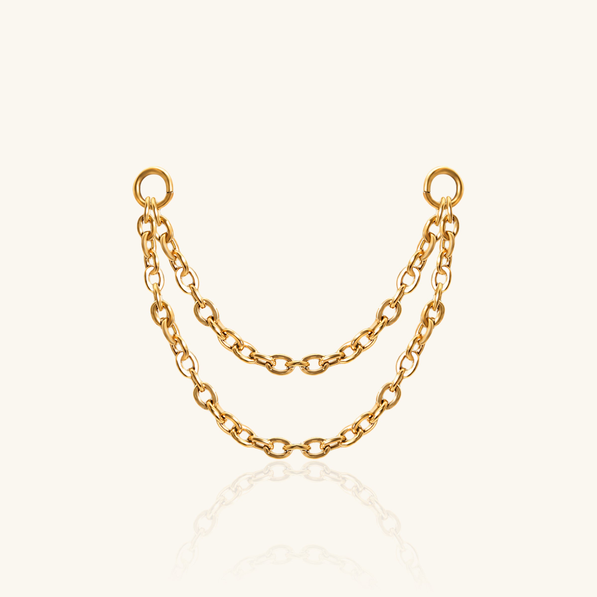 Double Chain Charm Drop - OumoJewelry
