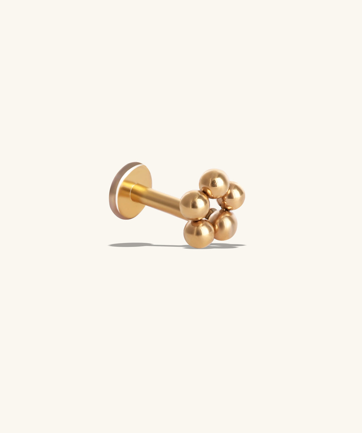 Flower Flatback Stud - Stainless Steel - Helix, Forward Helix, Upper Lobe - Oumo Jewelry