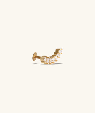 Gems Flat Back Stud - OumoJewelry