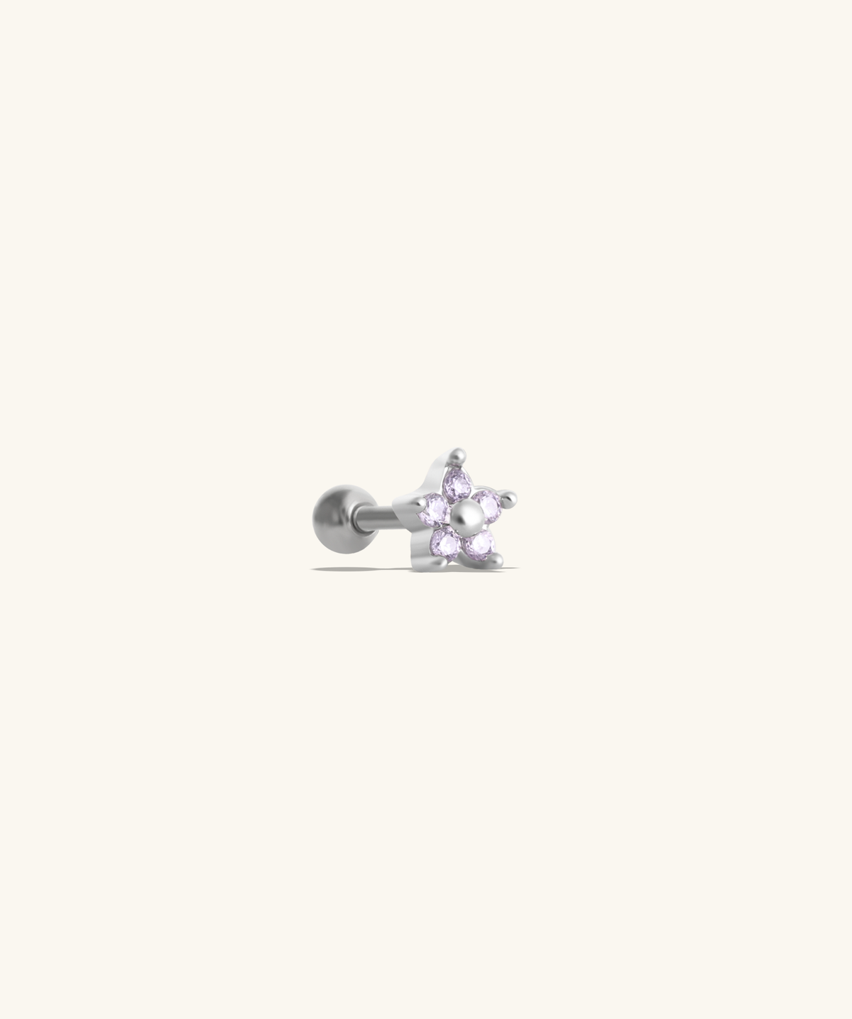 Cute Flower Stud - Stainless Steel - Upper Lobe, Helix, Flat - Oumo Jewelry