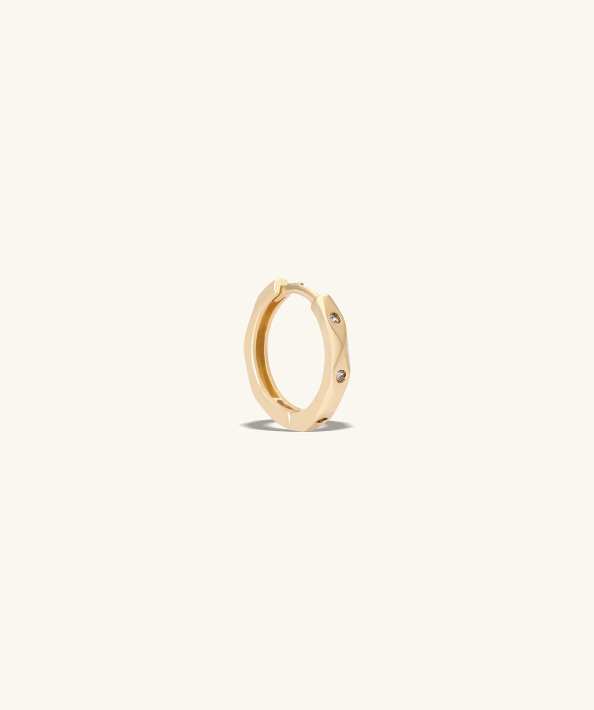 Geometric Rhombus Hoop - Brass - Lobe - Oumo Jewelry