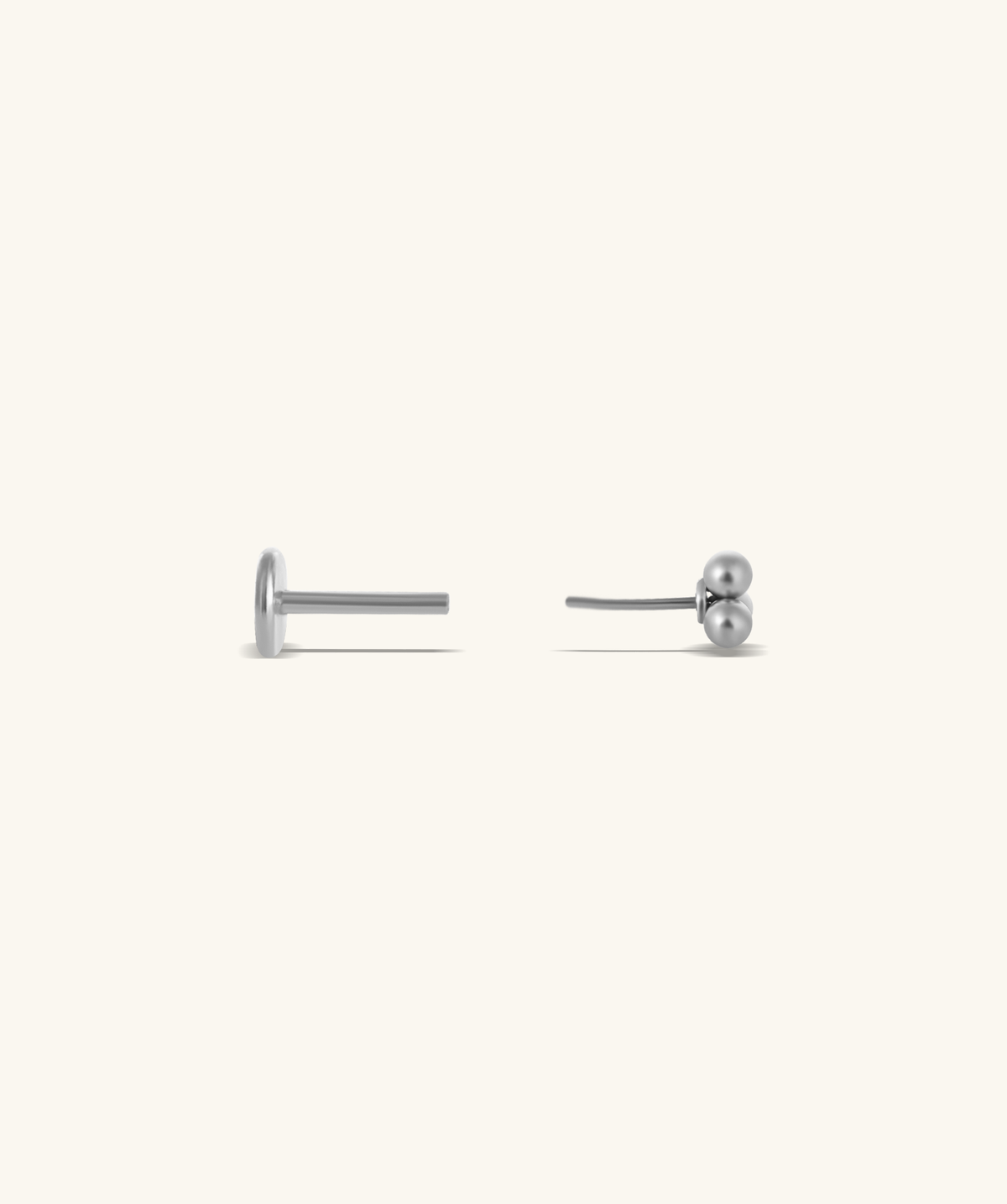 Titanium Basic Flatback Stud - Titanium - Helix, Forward Helix, Upper Lobe - Oumo Jewelry