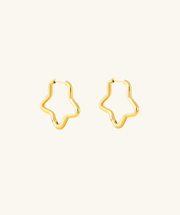 Charm Star Hoops - Stainless Steel - Oumo Jewelry