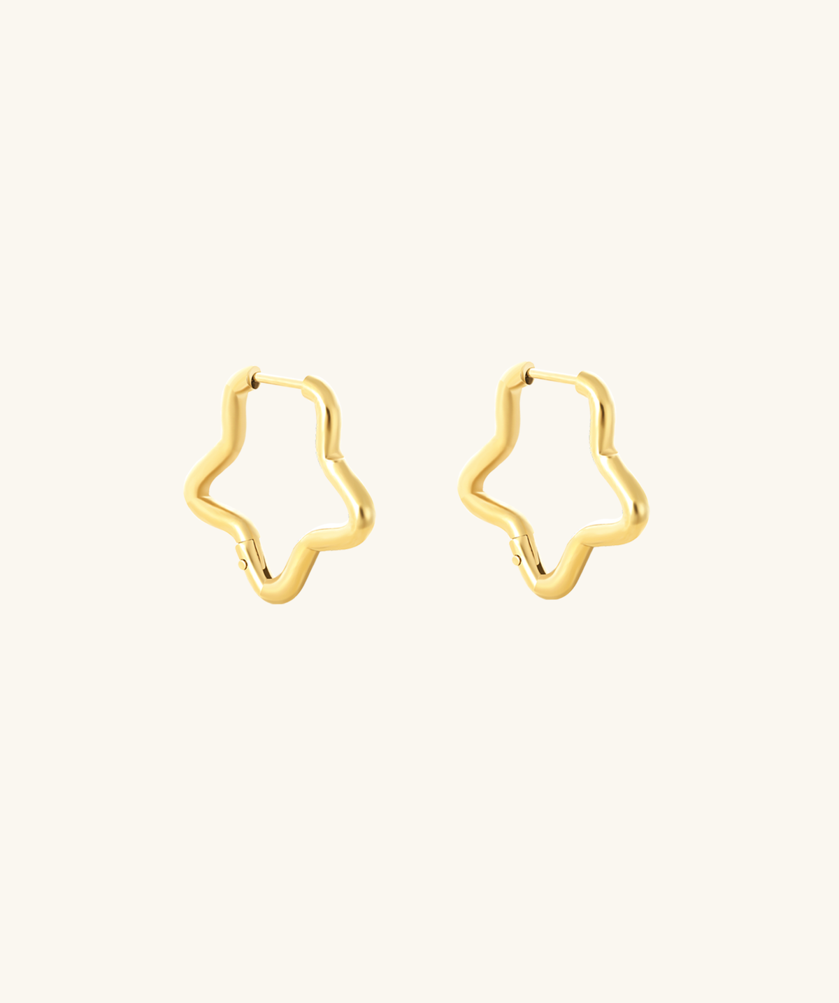 Charm Star Hoops - Stainless Steel - Oumo Jewelry
