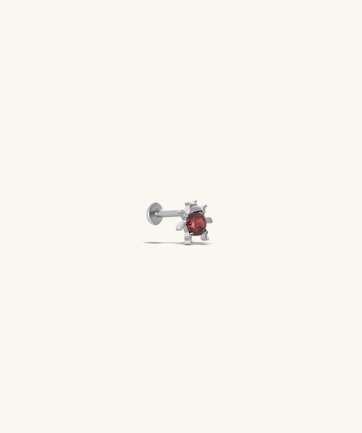 Titanium Ladybug Stud - Titanium - Helix, Upper Lobe, Conch - Oumo Jewelry