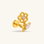 Titanium Ayla Flower Stud