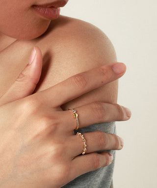 Pearly Heart Ring - OumoJewelry