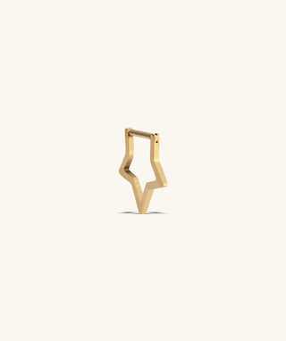 Titanium Simple Star Clicker Hoop - OumoJewelry