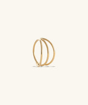Three Layers Clicker Hoop - Stainless Steel - Lobe, Upper Lobe, Conch - Oumo Jewelry